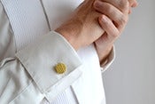 Image of 'naname' brass cufflinks