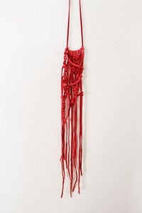 Image of Twisted Fate Abstract Macrame-Red