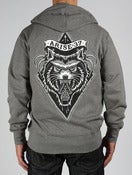 Image of WOLF ZIP UP- CHARCOAL HEATHER