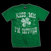 Image of Kiss Me I'm Tattooed Guys T-shirt Style # 5064