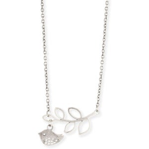 Image of Love Bird Leaf Necklace