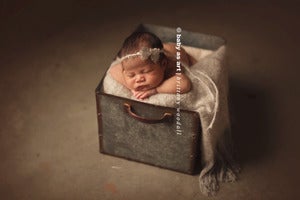 Image of Mohair Stone Grey {Mini Blanket}