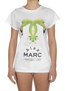 Image of T-shirt Flamingos Lime| Regular