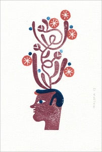 Image of Flowers in my head #02 - Original Monotype