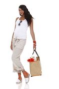 Image of Jules & Jim Roll-Up Linen Cargo Pant