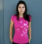 Image of t shirt "papillon" rose