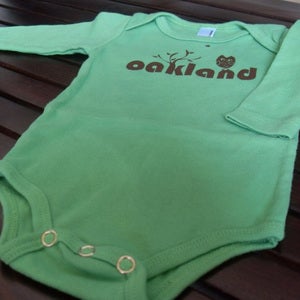 Image of Oakland Owl Long Sleeve One-piece (3-6mo, 6-12mo, 12-18mo)