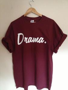 Image of Drama Script Tee - Burgundy
