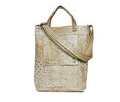 Image of Briefcase in Cream Crocodile Print