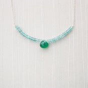 Image of Gemstone Necklace with Green Onyx, Apatite, and Sterling Silver