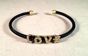 Image of LOVE Stacking Bangle - Black