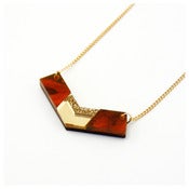 Image of Inlaid Chevron Necklace - Tortoiseshell