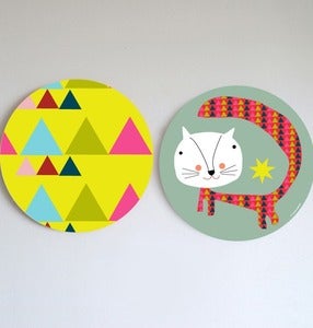 Image of  Cuadro infantil Gato o Pirámides- kids wall art 