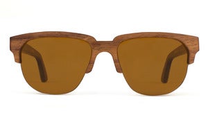 Charlie Walnut Wooden Sunglasses Handmade in California by Capital Eyewear