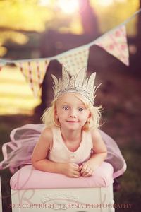 Image of White Cream Vintage Style Crown - Unique Photography Prop - Child to Adult 