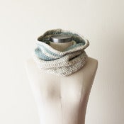 Image of Cozy Cowl in Wheat and Sea Foam