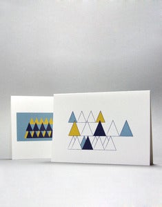 Image of Teal Wooden Hills, Set of 8