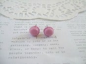 Image of Dark Pink Macaroon Earring Post Stud
