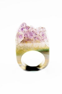 Image of NEW IN! NAGIVATE Amethyst Semi-Precious Drusy Ring (Small)