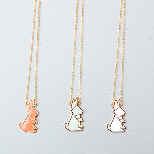 Image of Origami Rabbit Necklace by Hug A Porcupine 