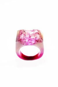 Image of NEW IN! BLUSHED Semi-Precious Drusy Ring (Lge)