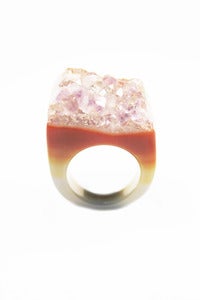 Image of NEW IN! PARFAIT Semi-Precious Amethyst Drusy Ring (Med)