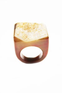 Image of NEW IN! UNIQUE Semi-Precious Amethyst Drusy Ring (Small)