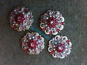 Image of Swarovski Rhinestone Conchos - Indian Pink, AB Clear and Lt Rose