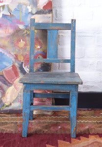 Image of Chaise à la patine bleue