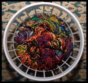 Image of Firecracker Grab Bag Recycled Resolution Silk Yarn