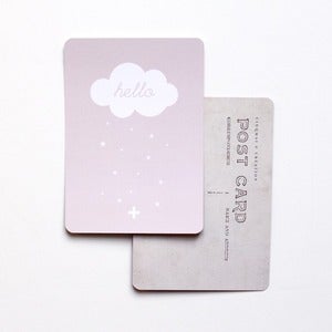 Image of Carte Postale "NUAGE hello" ROSE POUDRÉ