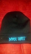 Image of DARK HALF BEANIE "BLACK/BLUE"