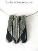 Image of Handle Trio with Real Leaf Skeleton 