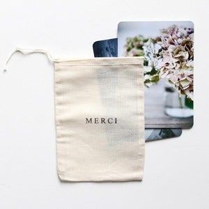 Image of Pochette en coton (12,5cm x 17,5cm) format carte postale