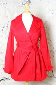 Image of Tulle Crimson Double Breasted Classic Trench