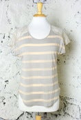Image of Stripes'n'Lace Top: Tan