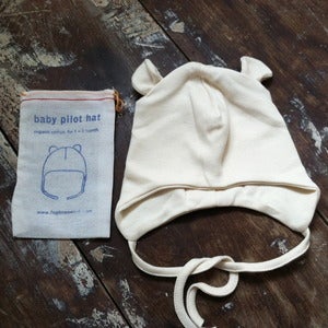 Image of Organic Cotton Baby Pilot Hat