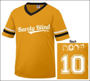 Image of Limited Edition 10 Year Anniversary Baseball Tee Gold/Black/White