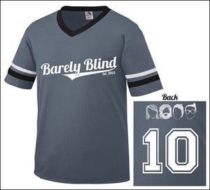 Image of Limited Edition 10 Year Anniversary Baseball Tee Graphite/White/Black