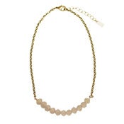 Image of crystal row necklace: gray