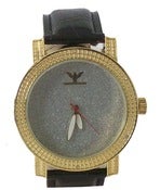 Image of Yllow Gold/White Gold Overlay 2 Tone Diamond King Iced Out Watch w/Extra Band