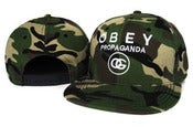 Image of NEW! OBEY Propaganda OG Camo Snapback Hat (Green)