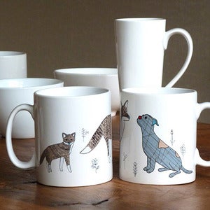 Image of Dog and Fox Ceramic Mug