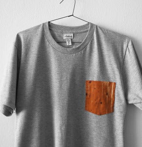 Image of WOOD POCKET TEE (grey)