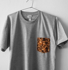 Image of DEER POCKET TEE (grey)