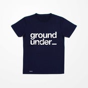 Image of Limited Edition Under Ground Bedrock T Shirt in Navy Mens/Womens pre-order