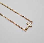 Image of Mini Sideways Cross Necklace