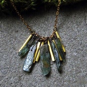 Image of kyanite blade necklace