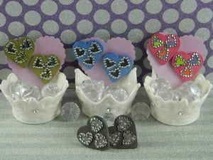 Image of ♥Tres Heart Earrings♥
