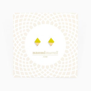 Image of Diamond Studs | Acid Yellow + Golden